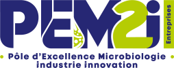 Logo du Pole d'Excellence Microbiologie Industrie Innovation, Aurillac - Cantal, France (PEM2i)